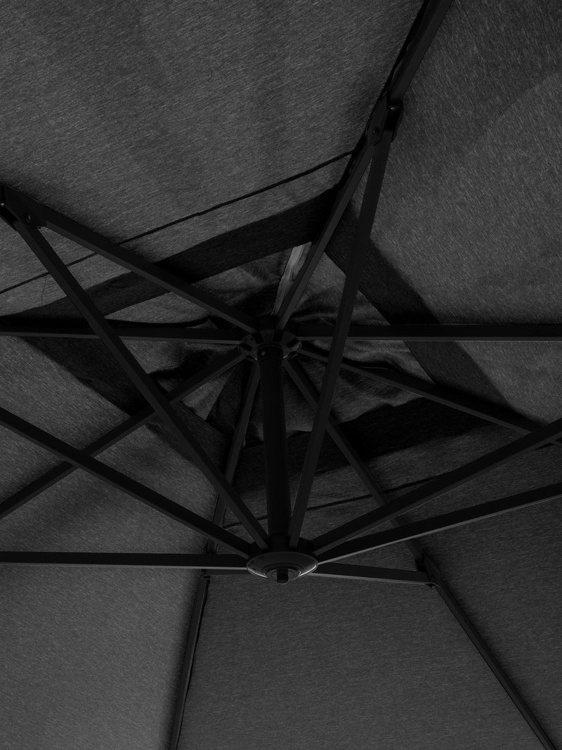 Pacific garden parasol 4mx3m faded black, imported from the UK