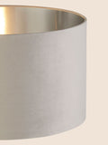 Searchlight Josie light grey velvet ceiling shade, UK version