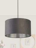 Searchlight Josie grey velvet ceiling light 50cm, UK version