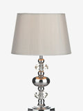 Dar Lighting Monroe touch table lamp grey with shade, UK version