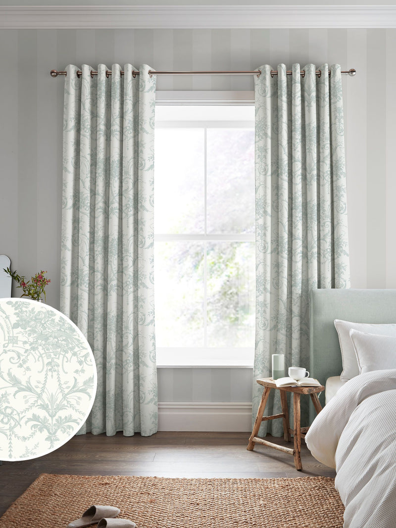 Laura Ashley Tuileries duck egg curtains, UK version