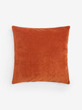 Kissen aus gebranntem Orangeton-Velours 59 x 59 cm - Britisches Produkt