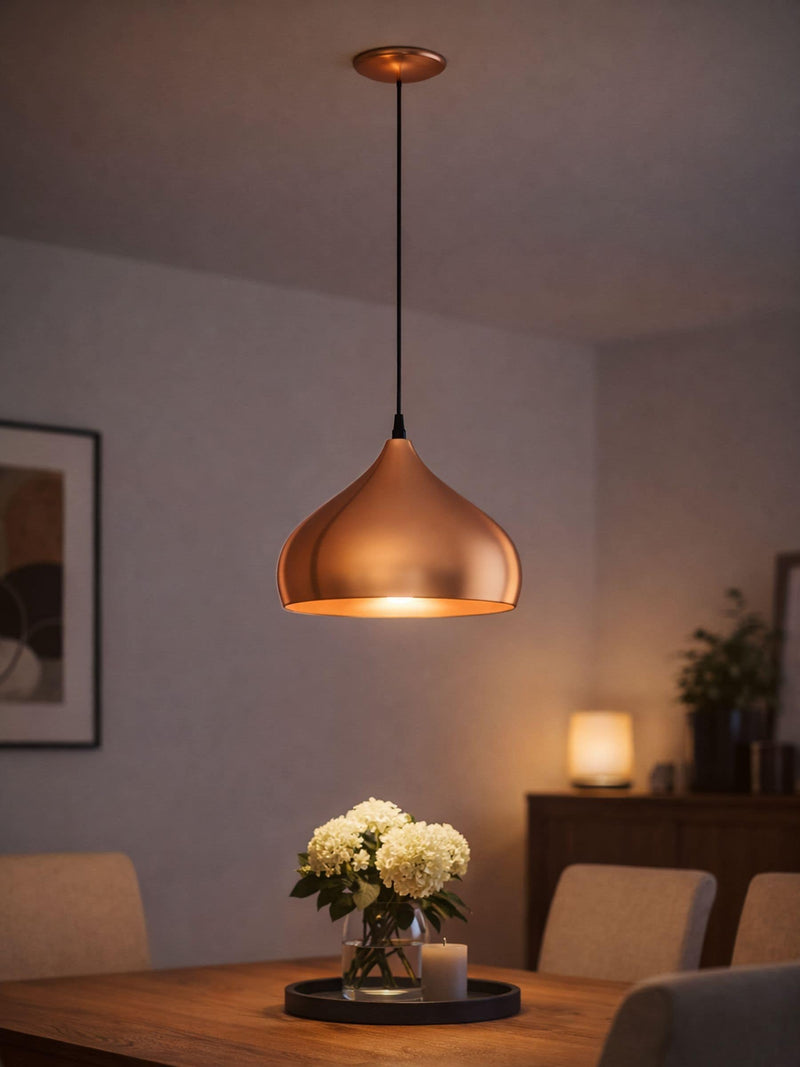 Eglo copper Hapton pendant light - British product