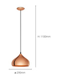 Eglo copper Hapton pendant light - British product