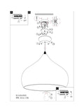 Eglo copper Hapton pendant light - British product