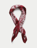 M&S printed paisley burgundy scarf, imported from the UK