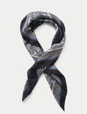 M&S printed paisley blue and white scarf (British brand)