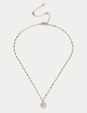 Cubic zirconia flower necklace, imported from the UK