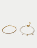 18k gold plated pearl bracelet, UK version