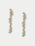 Cubic Zirconia Waterfall Earrings 14ct gold plated, imported from the UK