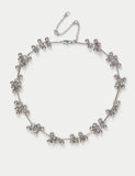 Sphere cluster necklace with brass and acrylic beads - British product