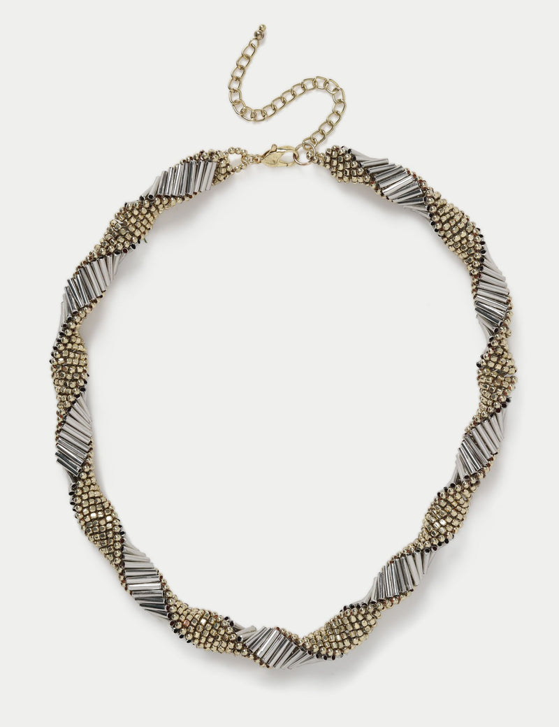 Per Una beaded twist necklace 430mm, UK version