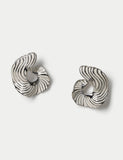 Enamel zebra hoop earrings with irregular design - British product