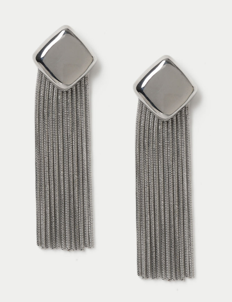 Autograph Collection diamond shape fringe earrings (British brand)