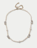 Autograph freshwater pearl cubic zirconia necklace, UK version
