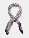 Blue stripe scarf 100% cotton fabric (British brand)