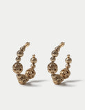 Filigree hoop earrings in zinc alloy (British brand)