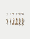 6 Pack Star and Pearl Effect Earrings, imported from the UK