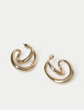 Iregular loop hoop earrings 33mm - British product