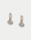 M&S gold plated circle drop earrings, UK version