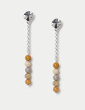 Natural stone drop earrings, UK version