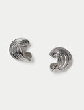 Ridge Swirl Stud Earrings 24mm zinc alloy, UK version