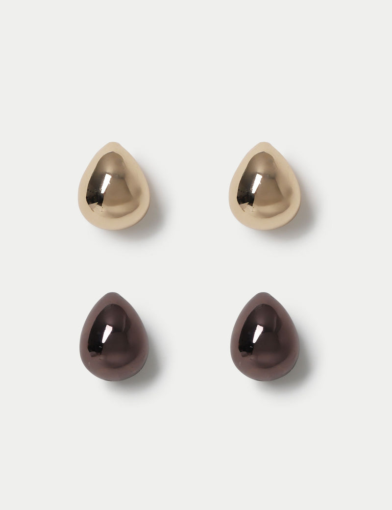 M&S stud earrings chocolate plate 2 pack, imported from the UK