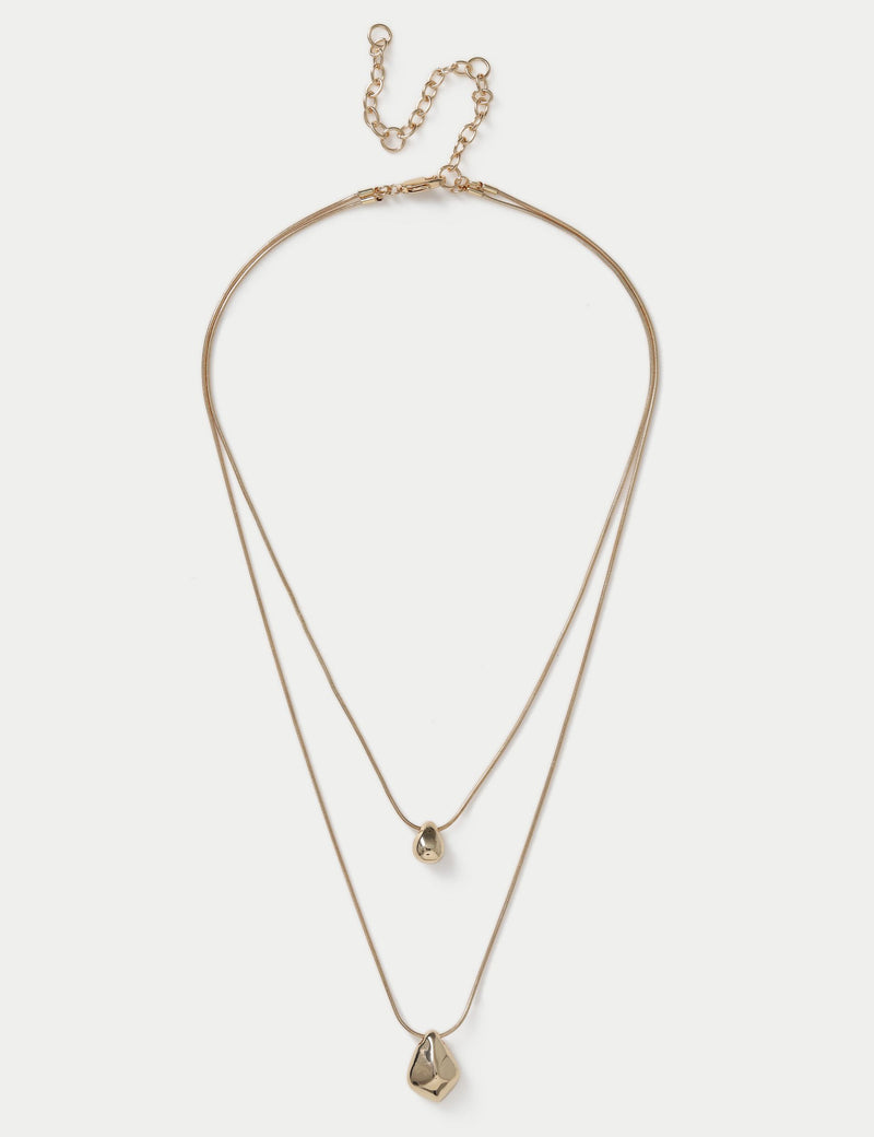 M&S nugget multi row necklace (British brand)