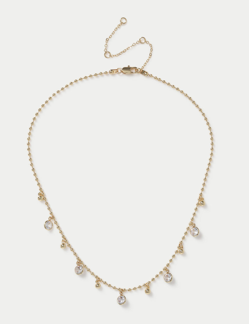 M&S 14ct gold plated droplet necklace 420mm (British brand)