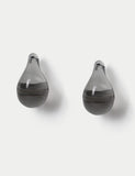Autograph glass hoop earrings stainless steel, imported from the UK