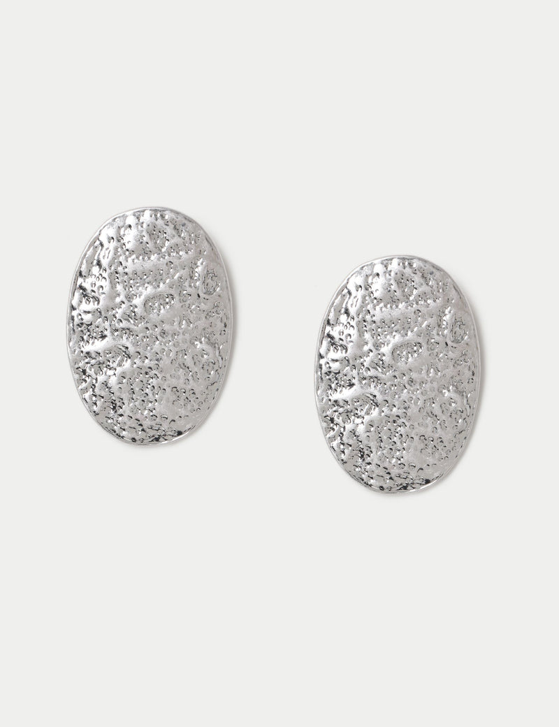 M&S oversized textured stud earrings 50mm, UK version
