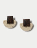 M&S Raffia stud earrings (British brand)