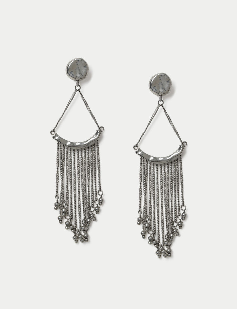 M&S chain fringe drop earring 115 mm stud width, UK version