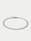 Thin chain bracelet real leather stainless steel - British product