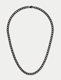 Stainless curb chain necklace with clasp fastening (British brand)