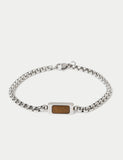 Tigers Eye bracelet stainless steel natural stone (British brand)