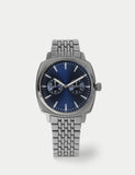 Navy Baton Watch with navy face and clasp fastening - British product