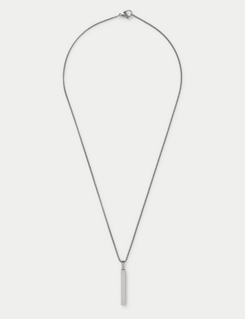 Autograph stainless steel long pendant necklace, UK version