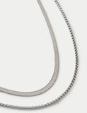 2 pack snake chain necklace stainless steel, UK version