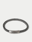 Stainless steel cord and chain bracelet with magnet fastening - British product