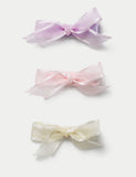 Occasion organza bow clip 3 pack - British product