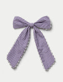 Back To School Scallop Bow Hair Accessory