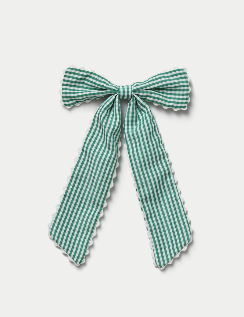 Back To School Scallop Bow Hair Accessory