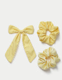 Back to School scallop bow and scrunchie hair set, UK version