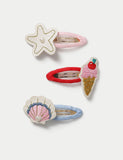 3 Pack Shell Hair Clips, set of three, UK version