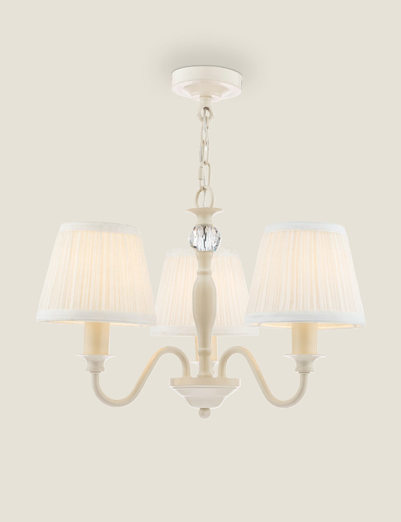 Laura Ashley Ellis pendant light 30cm with fabric shades, UK version