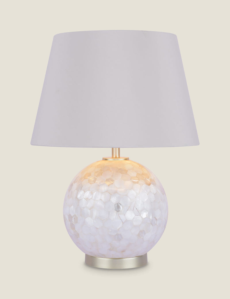 Laura Ashley Mathern table lamp mother of pearl 43cm, imported from the UK