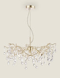 Laura Ashley Willow pendant light with crystal droplets gold-tone - (British brand)