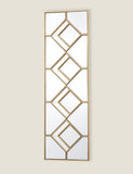 Dar rectangular hanging wall mirror with gold diamond pieces, imported from the UK