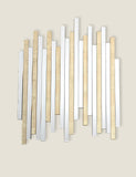 Pimento wall mirror staggered gold finish 66cm, imported from the UK